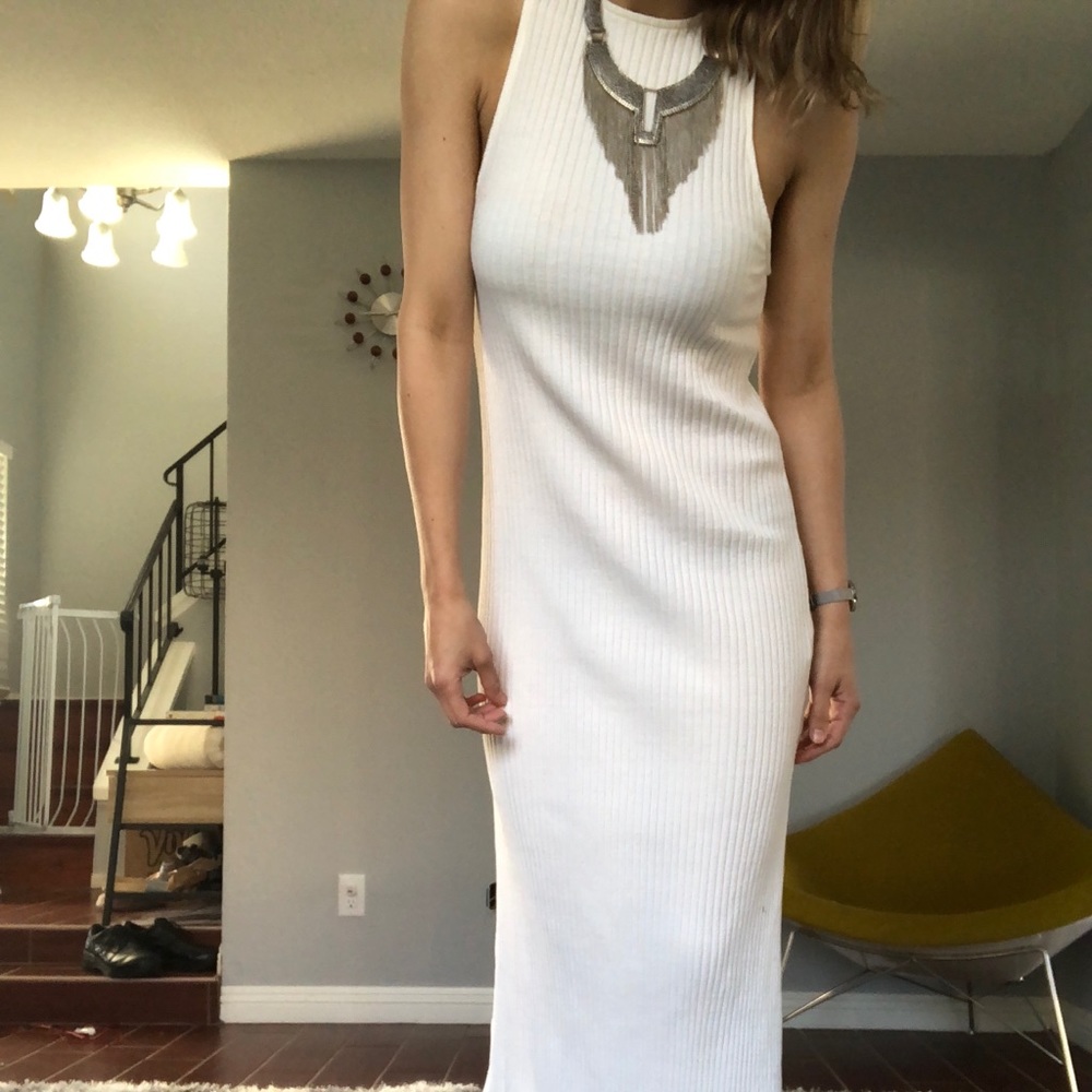 Ribbed midi/maxi dress